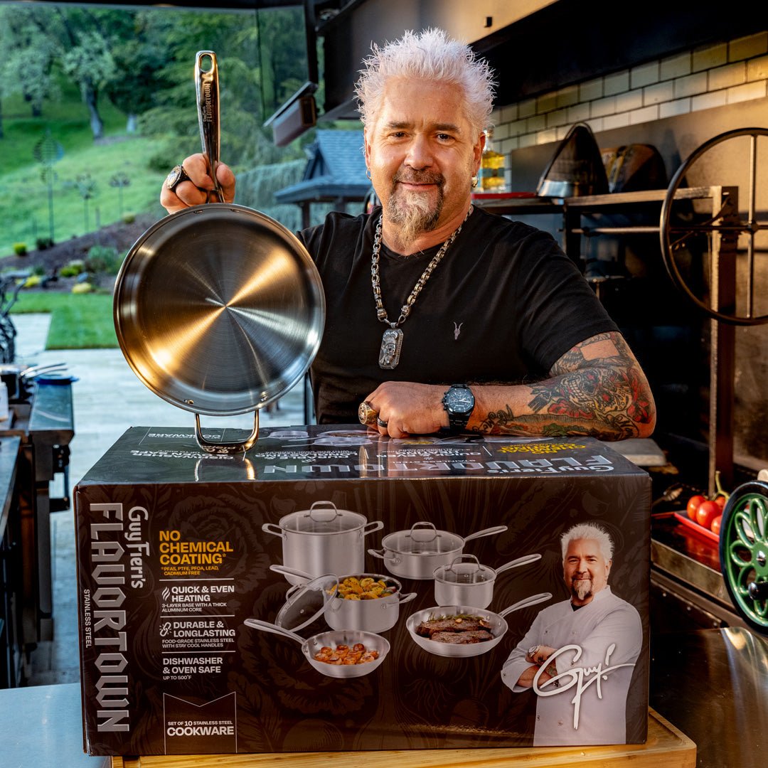 Guy Fieri's Flavortown Stainless Steel 10 Piece Set